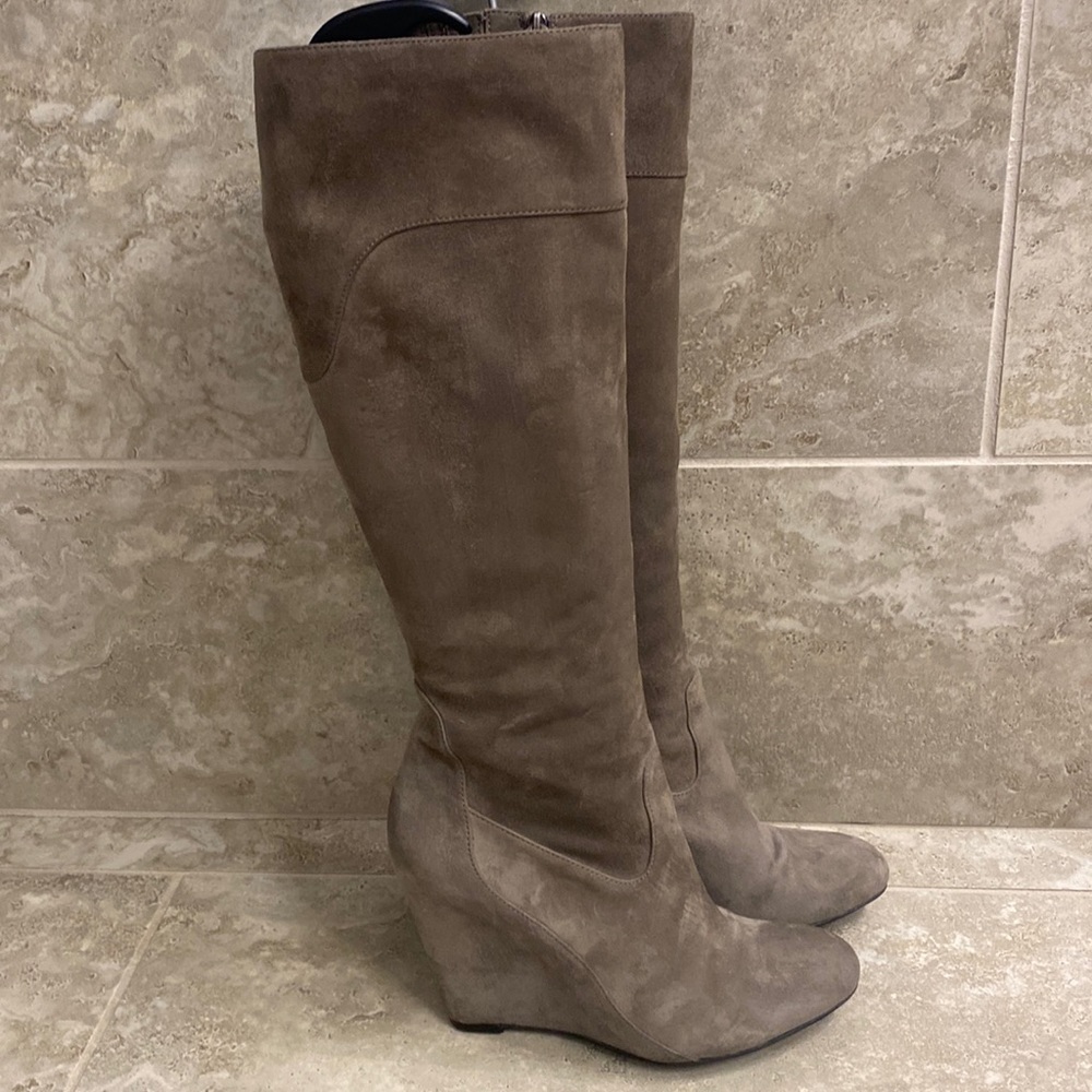 Via Spiga Suede Wedge Boots